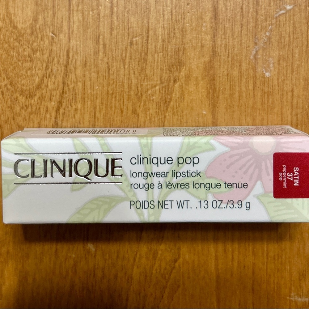 Clinique Pop Longwear Lipstick Satin 37 peppermint pop